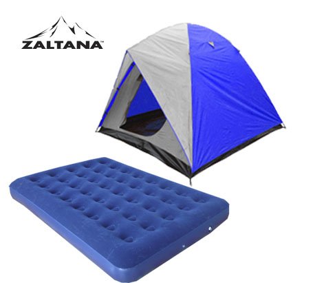 4 PERSON DOME TENT WITH AIR MATTRESS(DOUBLE) SET