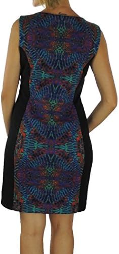 INC International Concepts Womens Black Multi Printed Sheath Dress M