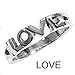 Sterling Silver Ring - Love - Size: 7-9