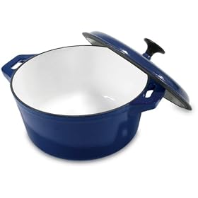 Heuck 33031 Porcelain Enamel Cast Iron 5 Quart Dutch Oven, Blue
