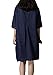 Hole Tide Women's 1/2 Sleeve 3D Floral Cotton and linen Oversized Shift Dress