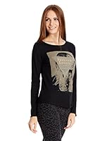 Broadway NYC Camiseta Manga Larga Chawelly (Negro)