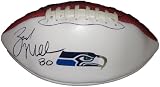Zach Miller Autographed Seattle Seahawks Logo Football W/PROOF, Picture of Zach Signing For Us, Arizona State Sun Devils, Oakland Raiders