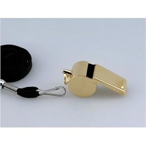 Amazon.com : Gold Plated Coach Whistle : Coach And Referee Whistles