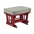 Barrington Deluxe Ottoman- Cherry Finish with Sage Micro Fiber