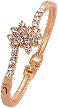 Bs1981 Fashion Women's Rhinestone Crystal Beads Gold Plated Buckle Bracelet Gift