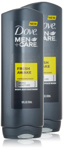 Dove Men + Care Body and Face Wash, Fresh Awake, 18 Ounce (Pack of 2)