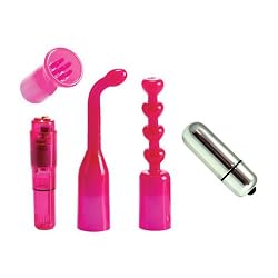 California Exotics / Swedish Erotica Waterproof Travel Kit Pink Kit for Lovers Adult Sex Toy Kit