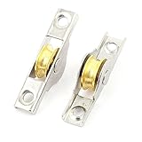 uxcell　窓のプーリー　ウィンドウプーリー　シングルローラーアクスル　スライディングサッシュドアのホイール　2個 4mmスロット 16mmの直径