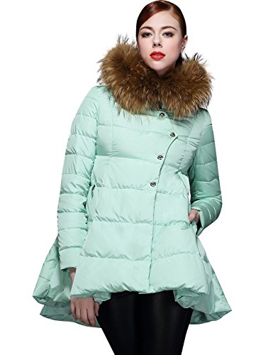 (マックスチック) Maxchic 冬物　レディース　Aライン　ハーフ丈　ダウンジャケット　ファー付き　防風防寒　D13876Y14C