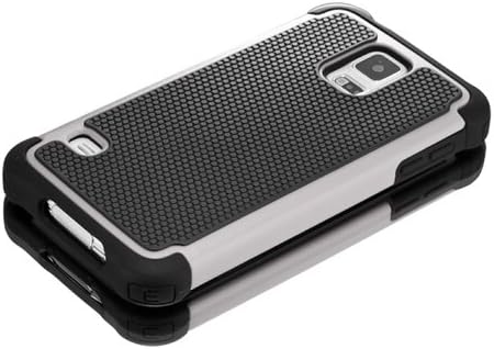 Samsung Galaxy S5 case, Moreyoulike Shockproof Resistant Silicone Gel Soft Case with Hard Plastic Matte Cover with Free Screen Protector (Gray)