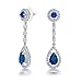 Bling Jewelry Silver Plated CZ Blue Sapphire Color title=