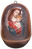 Weihwasserkessel Maria mit Kind farbig (Polyresin Höhe 12 cm)