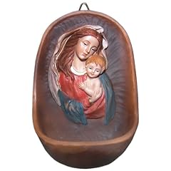 Weihwasserkessel Maria mit Kind farbig (Polyresin H�he 12 cm)