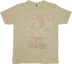 Junk Food Peanuts Linus Here Comes the Thunder Khaki T-shirt Tee