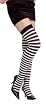 Black and White Stripe Leggings - Adult Std.