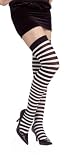 Black and White Stripe Leggings - Adult Std.