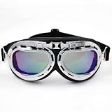 Motorcycle Sport Dirt Bike ATV Chrome Frame Sun Dust UV Eyewear Protect Goggles Dazzling Tinted Lens