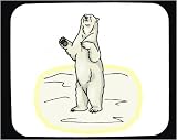 Decorated Mouse Pad with mammal, polar, arctic, bear, animal