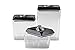 NEW! Click 'N' Lock Airtight-Seal Acrylic Square Food and Storage Containers - 3 Piece Set With Black Lids