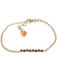 14k Rose Gold Prong Set Sapphire Bracelet