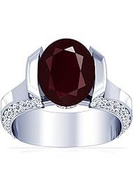 14K White Gold Oval Cut Ruby Fana Designer Ring (GIA Certificate)