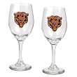 Chicago Bears 2pc 14oz Wine Glass Set - Primary Logo NFL Football
