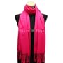 Gift Packaged "Olive N Figs" Solid Plain Pashmina with a Complimentary Gift - Fuschia