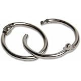 Charles Leonard Loose Leaf Rings, 0.75 Inch Diameter, Silver, 100 per Box (R19)