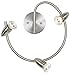 Pro Track Spiral 3-Head LED Ceiling Track Light Fixture Kit Spot-Light GU10 Directional Adjustable Silver Brushed Nickel Finish Metal Modern Kitchen Bathroom Living Room Dining Hallway 11