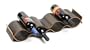 True Fabrications Wave Runner Walnut Stained Wood 7 Wine Bottle Rack