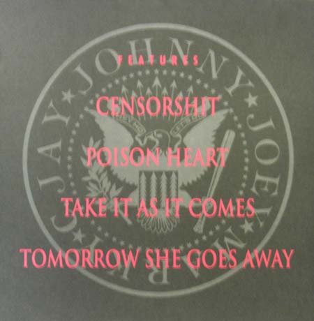 Ramones Mondo Bizarro CD Promo Poster Album Flat