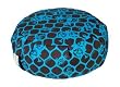 Fleurville Re-Run Zafu Meditation Pillow - Geobot Chocolate/Teal