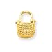 14k Gold Polished Fishing Basket Charm