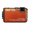 Nikon Coolpix AW100 16 MP CMOS Waterproof Digital Camera with GPS and Full HD 1080p Video (Orange)