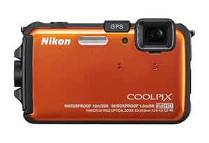Nikon COOLPIX AW100 16 MP CMOS Waterproof Digital Camera with GPS and Full HD 1080p Video (Orange)