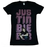 Justin Bieber T-shirt Glow Photo on Black Officially Licensed