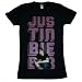 Justin Bieber T-shirt Glow Photo on Black Officially Licensed