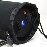 Bluecell Black Small DSLR camera Drawstring Soft Neoprene Lens Pouch Bag Cover for Sony Canon Nikon Pentax Olympus Panasonic + Bluecell Cable Tie