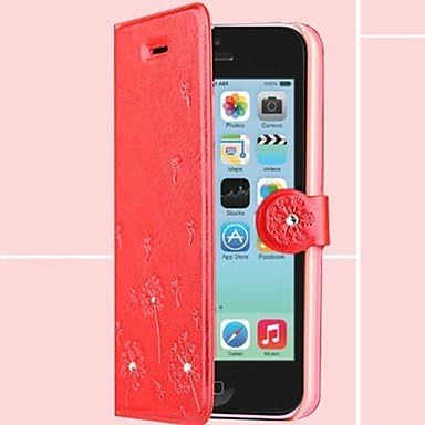 Special Dandelion Design Generic PU Leather Full Body Case with Card Slot for iPhone 5C(Assorted Colors) ( Color : Blue )