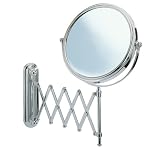 Miroir cosm�tique mural T�lescope Deluxe - r�glable en hauteur, orientable, chrome, miroir de � 19 cm, 23 x 38 x 50 cmpar Wenko