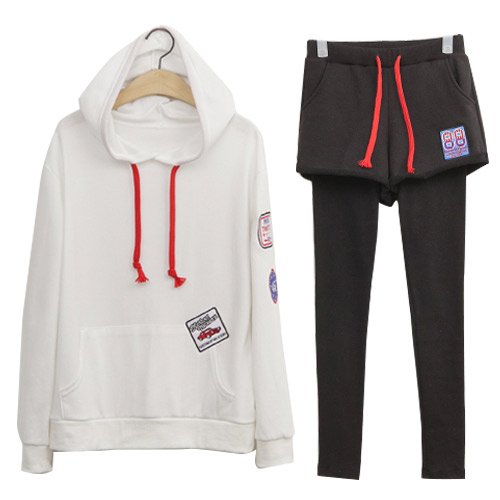 (イイネショップ) eeNeshop パッチ パーカー スウェット セットアップ