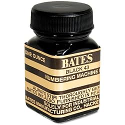 Bates Black 43 Numbering Machine Ink 1 Ounce