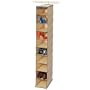 10 Shelf Men's Hanging Shoe Organizer (Natural) (50"H x 8"W x 14"D)