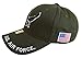 US Armed Forces Embroidered Military Baseball Cap Hat (AF Olive with Black Wing)