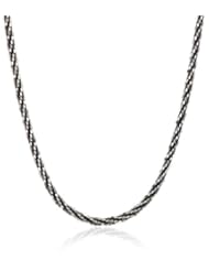 Sterling Silver Thin Diamond-Cut Sparkle Chain Necklace, 24"