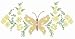 Butterflies and Flowers Aunt Martha's Hot Iron on Cross-stitch / Embroidery Transfer