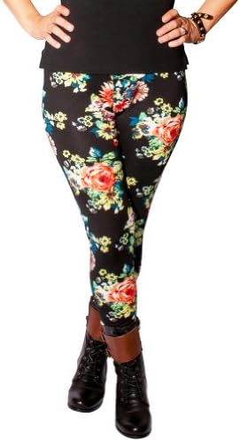 Womens Classical Floral Print Leggings - Fashion Leggings - Leggings - Clothing