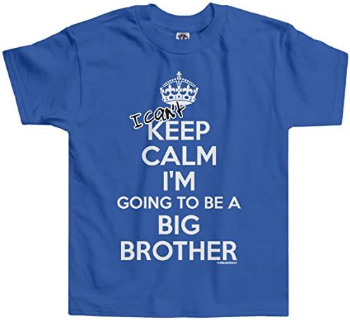 Threadrock Little Boys' I Can't Keep Calm (Big Brother) Toddler T-Shirt 2T Royal Blue