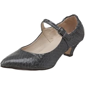 ALL BLACK Womens Jazz Kitten Mary Jane Pump